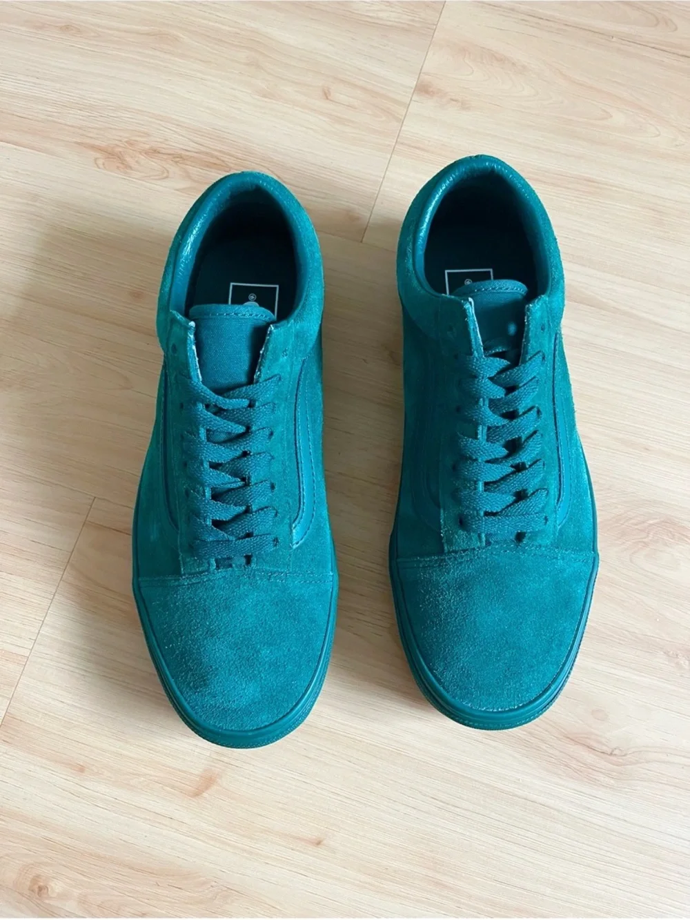 Vans Old Skool Green Suede Junior 6.5 US Women 8.0 US
